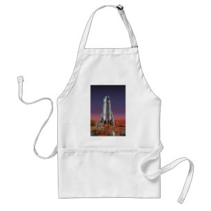 Vintage Science Fiction, Astronauts Beetle Aliens Standard Apron