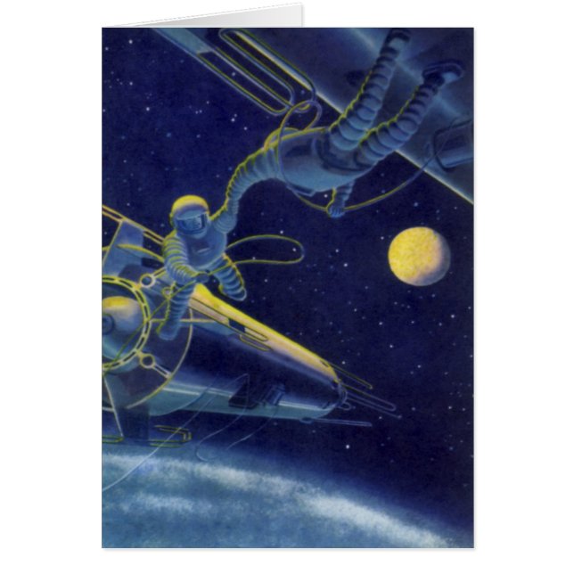 Vintage Science Fiction Astronauts in Outer Space (Front)