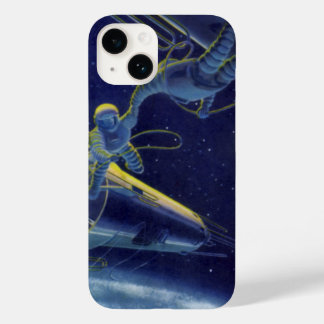 Vintage Science Fiction Astronauts in Outer Space Case-Mate iPhone 14 Case