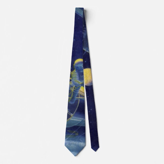Vintage Science Fiction Astronauts in Outer Space Tie (Front)