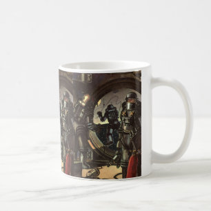 Vintage Science Fiction Astronauts on a Space Walk Coffee Mug