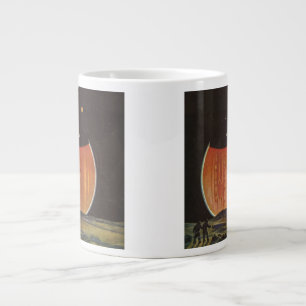 Vintage Science Fiction, Astronauts on Ganymede Large Coffee Mug