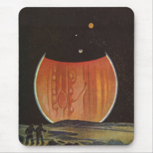 Vintage Science Fiction, Astronauts on Ganymede Mouse Mat