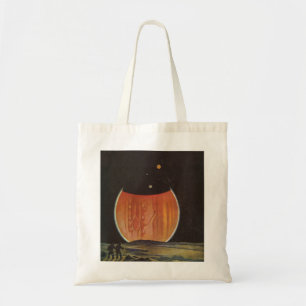 Vintage Science Fiction, Astronauts on Ganymede Tote Bag