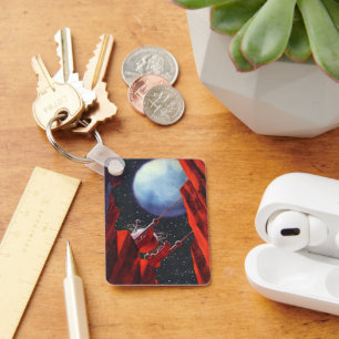 Vintage Science Fiction, Canyon Space Moon Rover Key Ring