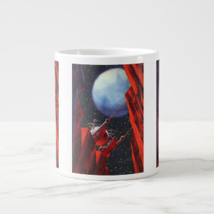 Vintage Science Fiction, Canyon Space Moon Rover Large Coffee Mug