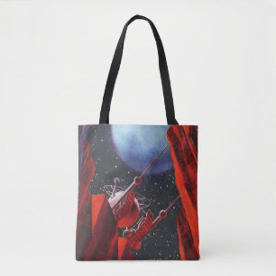 Vintage Science Fiction, Canyon Space Moon Rover Tote Bag