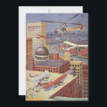 Vintage Science Fiction City, Victorian Steam Punk<br><div class="desc">Vintage illustration steam punk Victorian Science Fiction futuristic city image. The urban metropolis city of Paris,  France in the future with flying cars,  helicopters and planes for travel and transportation. This steampunk scene includes buildings and the Seine river in the background.</div>