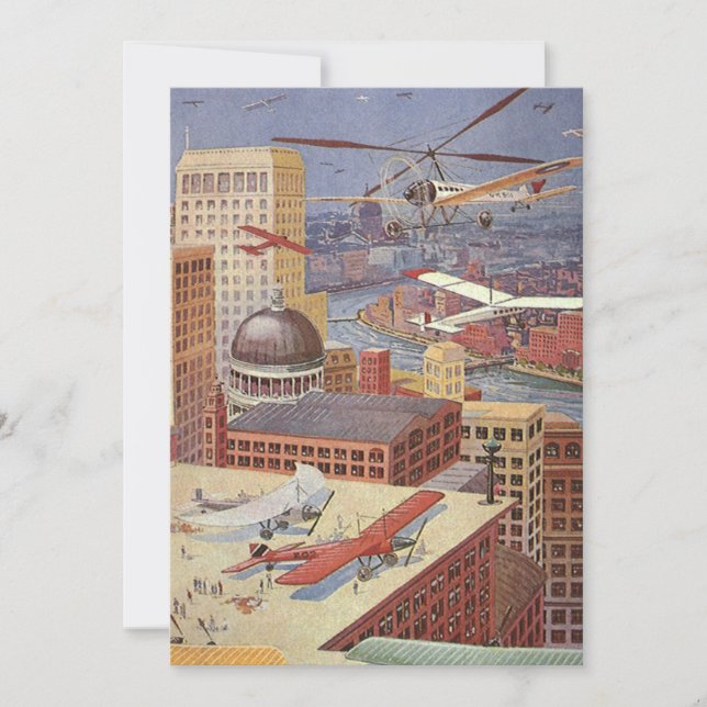 Vintage Science Fiction City, Victorian Steam Punk (Front)