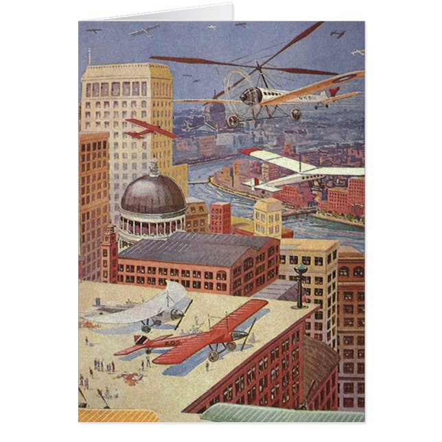 Vintage Science Fiction City, Victorian Steam Punk (Front)