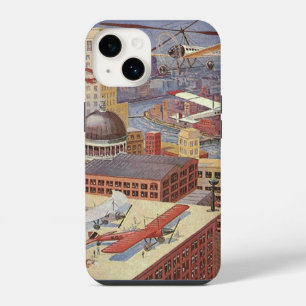 Vintage Science Fiction City, Victorian Steam Punk iPhone 14 Case