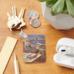 Vintage Science Fiction City, Victorian Steam Punk Key Ring<br><div class="desc">Vintage illustration steam punk Victorian Science Fiction futuristic city image. The urban metropolis city of Paris,  France in the future with flying cars,  helicopters and planes for travel and transportation. This steampunk scene includes buildings and the Seine river in the background.</div>