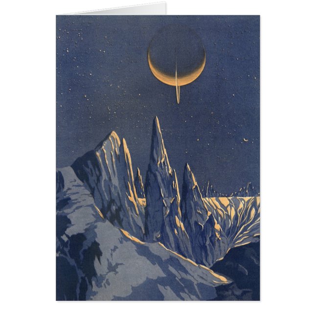 Vintage Science Fiction, Crescent Moon Snow Planet (Front)