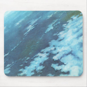 Vintage Science Fiction, Earth at Night with Stars Mouse Mat