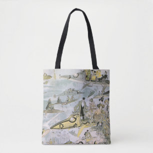 Vintage Science Fiction Futuristic Cars, Taxi Cabs Tote Bag
