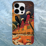 Vintage Science Fiction Futuristic City Flying Car Case-Mate iPhone 14 Pro Max Case<br><div class="desc">Vintage illustration travel and transportation science fiction image featuring a classic comic book retro sci fi urban setting with a city of the future. The architectural buildings are shaped like cones and vehicles are flying in the sky like birds while crowds of people are moving through the metropolis.</div>