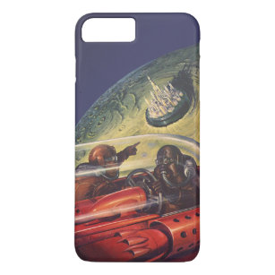 Vintage Science Fiction, Futuristic City on Moon Case-Mate iPhone Case