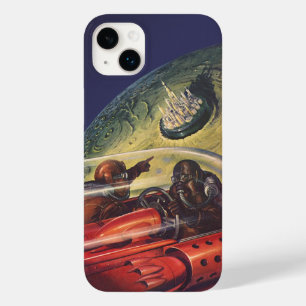Vintage Science Fiction, Futuristic City on Moon Case-Mate iPhone 14 Plus Case