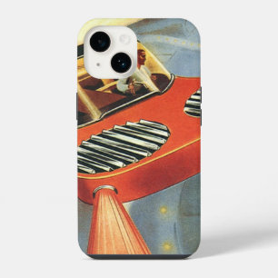 Vintage Science Fiction Futuristic Flying Car iPhone 14 Case