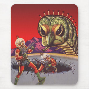 Vintage Science Fiction Giant Centipede Insect War Mouse Mat