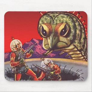 Vintage Science Fiction Giant Centipede Insect War Mouse Mat