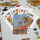 Vintage Science Fiction HG Wells War of the Worlds Playing Cards<br><div class="desc">Vintage illustration Science Fiction design featuring a battle scene from War of the Worlds. The War of the Worlds is a science fiction novel by H. G. Wells first published as a magazine series and then as a book in 1898.</div>