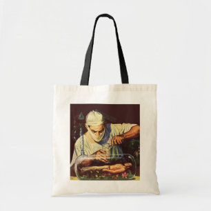 Vintage Science Fiction, Laboratory Mad Scientist Tote Bag