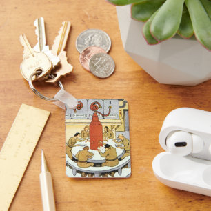 Vintage Science Fiction, Labratory Scientists Eat Key Ring