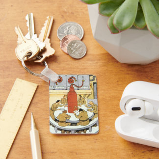 Vintage Science Fiction, Labratory Scientists Eat Key Ring