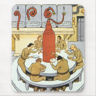 Vintage Science Fiction, Labratory Scientists Eat Mouse Mat