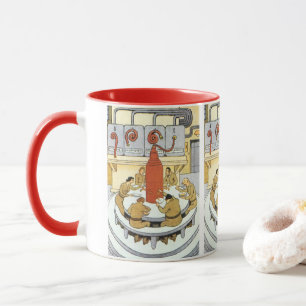 Vintage Science Fiction, Labratory Scientists Eat Mug