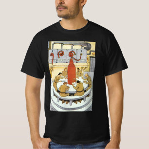Vintage Science Fiction, Labratory Scientists Eat T-Shirt
