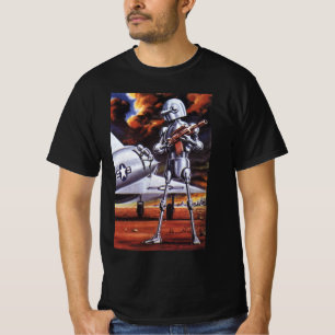 Vintage Science Fiction Military Robot Soldiers T-Shirt