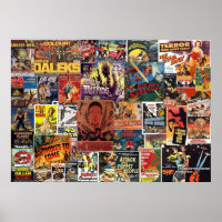 Vintage Science Fiction Movies Collage
