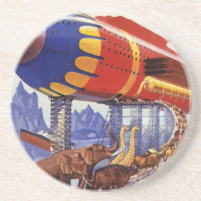 Vintage Science Fiction, Noah's Ark Wild Animals Coaster (Front)