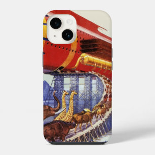 Vintage Science Fiction, Noah's Ark Wild Animals iPhone 14 Case