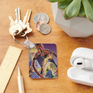 Vintage Science Fiction Robot with Laser Beam Eyes Key Ring