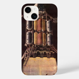 Vintage Science Fiction Rocket Blasting Off Planet Case-Mate iPhone 14 Case