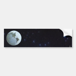 Vintage Science Fiction, Space Station on the Moon Bumper Sticker