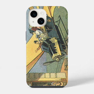 Vintage Science Fiction Steampunk Convertible Car iPhone 14 Case