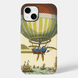Vintage Science Fiction Steampunk Hot Air Balloon iPhone 14 Case