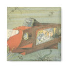 Vintage Science Fiction Steampunk Submarine in Sea
