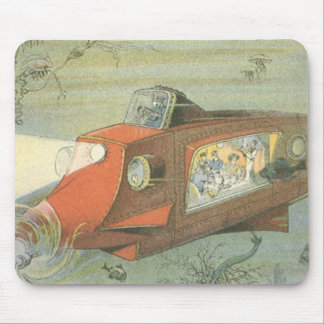 Vintage Science Fiction Steampunk Submarine in Sea Mouse Mat