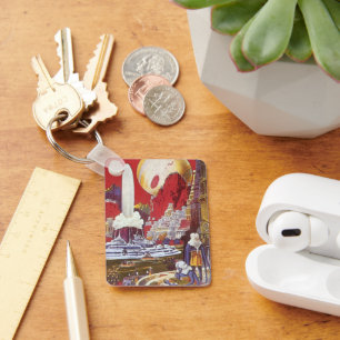 Vintage Science Fiction, the Lost City of Atlantis Key Ring