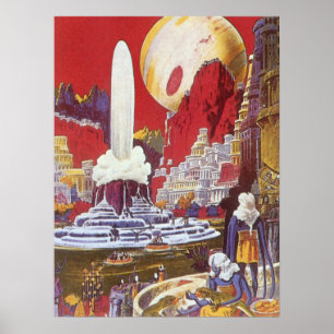 Vintage Science Fiction, the Lost City of Atlantis Poster