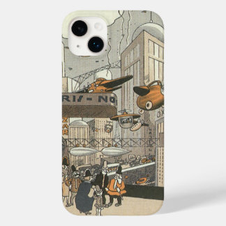 Vintage Science Fiction Urban Paris, Steam Punk Case-Mate iPhone 14 Plus Case