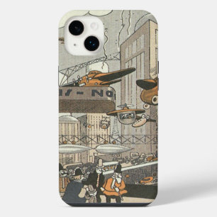 Vintage Science Fiction Urban Paris, Steam Punk iPhone 14 Plus Case