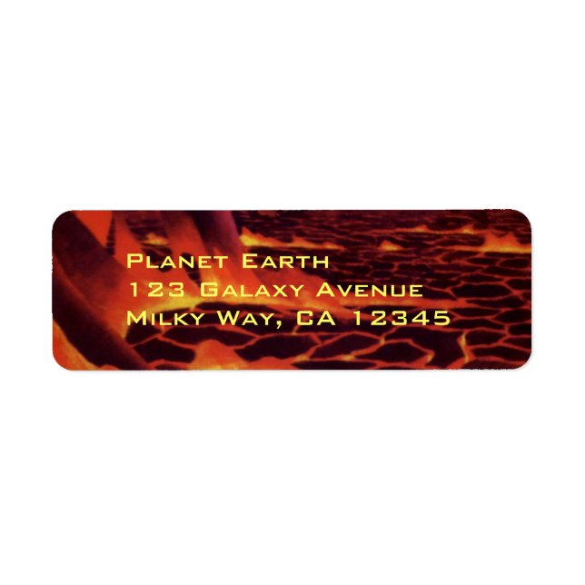 Vintage Science Fiction Volcano Planet w Red Lava (Front)