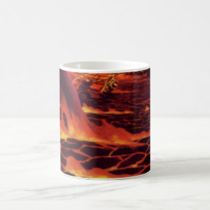 Vintage Science Fiction Volcano Planet w Red Lava Coffee Mug