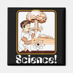 Vintage Science Gift Funny Atomic Bomb Retro Nerd Magnet
